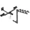 Trailer Tow Hitch w/ 4 Bike Rack For 12-15 Mercedes ML350 w/o Active Curve System 16-18 GLE SUV Except AMG tilt away adult or child arms fold down carrier