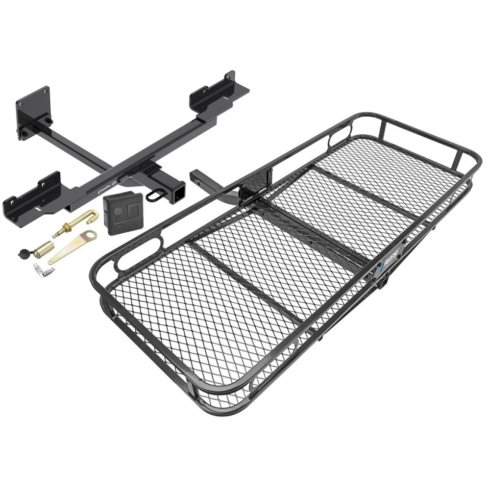 Trailer Tow Hitch For 12-15 Mercedes ML350 w/o Active Curve System 16-18 GLE SUV Except AMG Basket Cargo Carrier Platform Hitch Lock and Cover