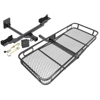 Trailer Tow Hitch For 12-15 Mercedes ML350 w/o Active Curve System 16-18 GLE SUV Except AMG Basket Cargo Carrier Platform Hitch Lock and Cover
