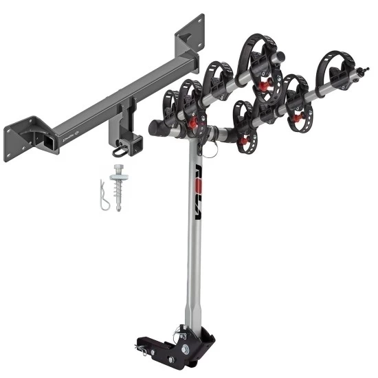 Trailer Tow Hitch For 18-27 Audi Q5 SQ5 w/ 4 Bike Carrier Rack