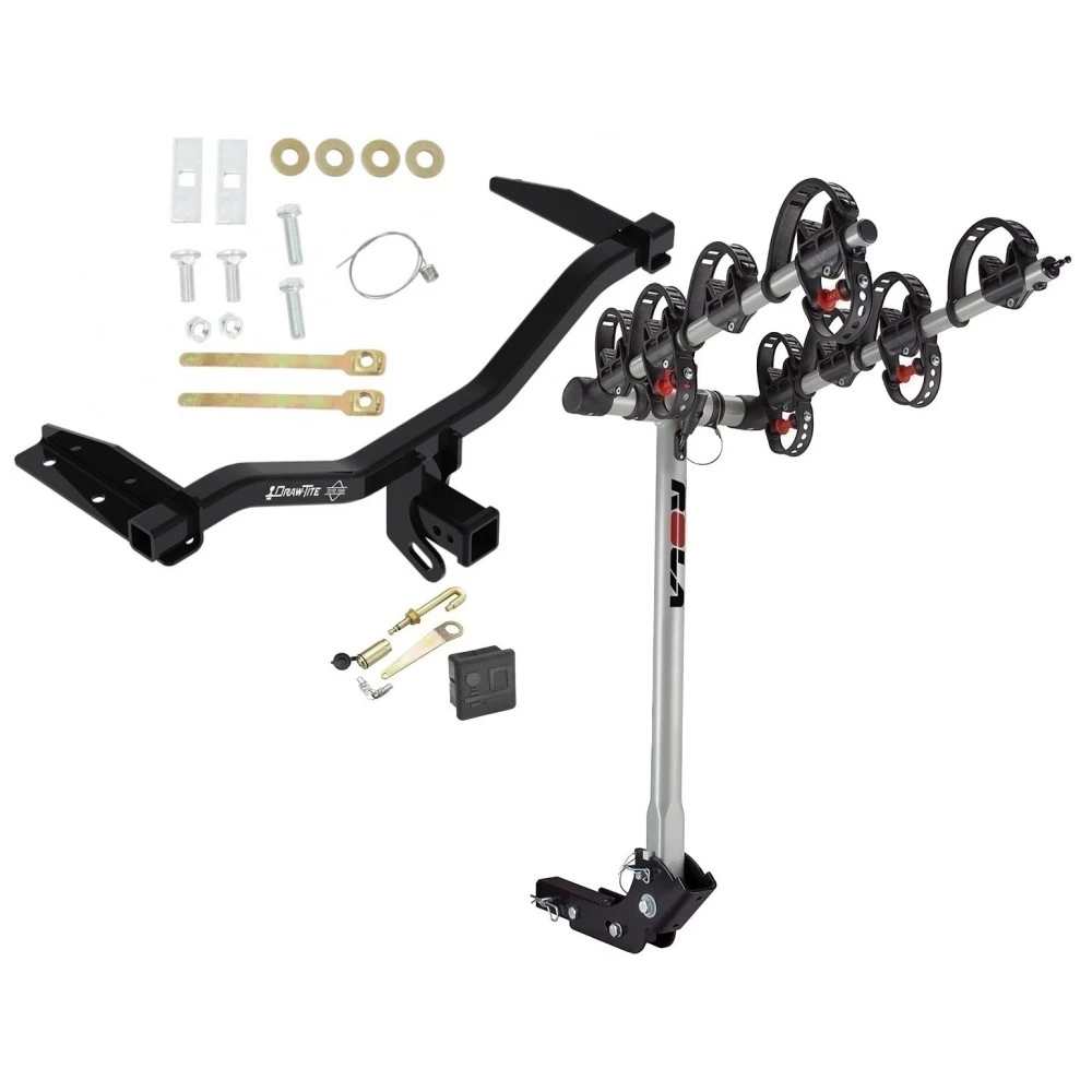 Trailer Tow Hitch For 18-19 Chevy Equinox 18-20 GMC Terrain Diesel Only 4 Bike Rack w/ Hitch Lock and Cover