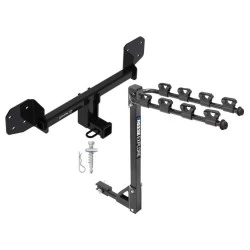 Trailer Tow Hitch w/ 4 Bike Rack For 10-19 Subaru Outback 10-12 Except Sport tilt away adult or child arms fold down carrier