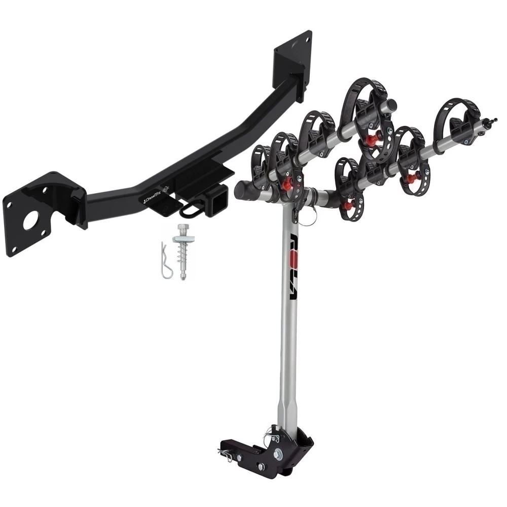 Trailer Tow Hitch For 19-26 Cadillac XT4 w/ 4 Bike Carrier Rack