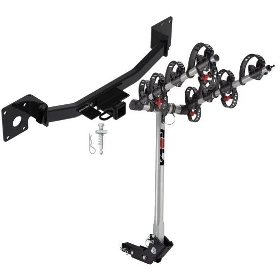 Trailer Tow Hitch For 19-26 Cadillac XT4 w/ 4 Bike Carrier Rack