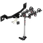 Trailer Tow Hitch For 19-26 Cadillac XT4 4 Bike Rack w/ Hitch Lock and Cover