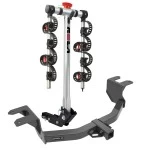 Trailer Tow Hitch For 19-24 Chevy Silverado 1500 GMC Sierra 1500 w/ 4 Bike Carrier Rack