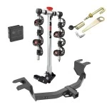 Trailer Tow Hitch For 19-24 Chevy Silverado 1500 GMC Sierra 1500 4 Bike Rack w/ Hitch Lock and Cover