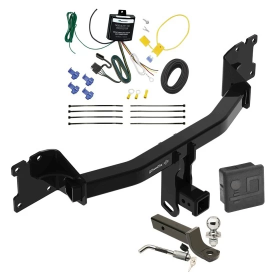 Trailer Tow Hitch For 20-25 Porsche Cayenne Coupe Deluxe Package Wiring 2" Ball Mount and Lock