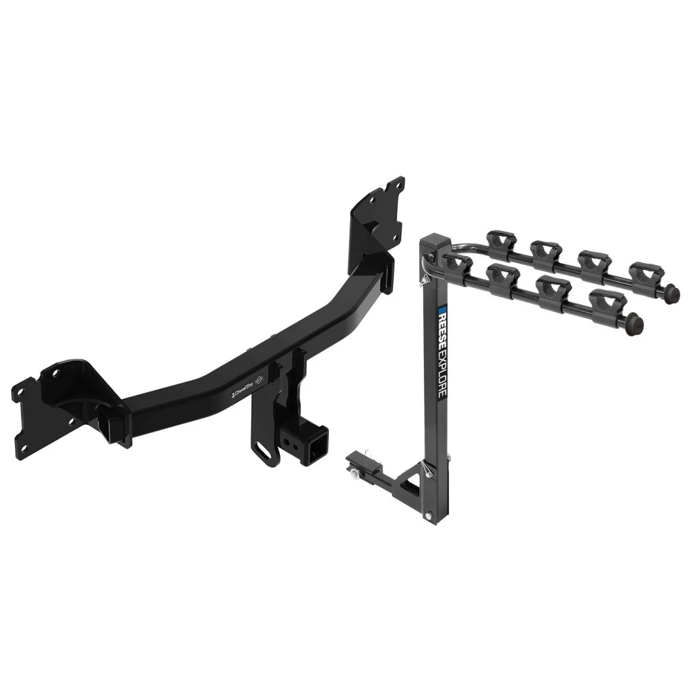 Trailer Tow Hitch For 20-25 Porsche Cayenne Coupe tilt away adult or child arms fold down carrier