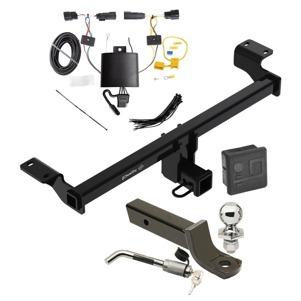 Trailer Tow Hitch For 20-22 Ford Escape All Styles Deluxe Package Wiring 2" Ball Mount and Lock