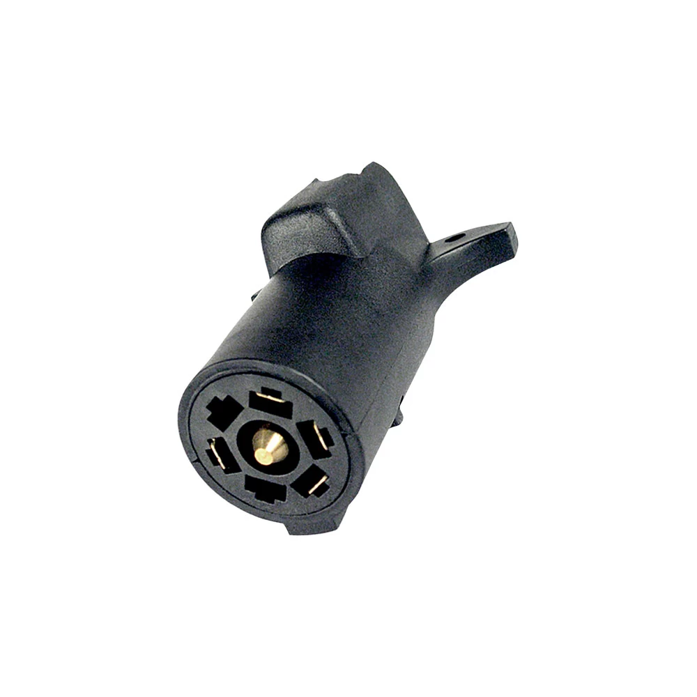 7-Way RV Round Tow Plug Harness Blade to 5-Flat Adapter