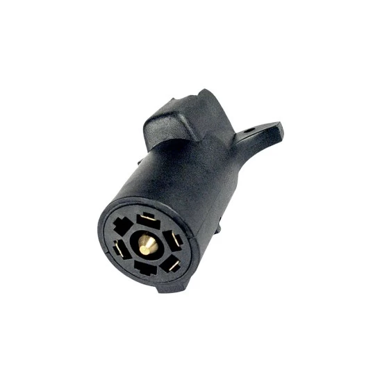 7-Way RV Round Tow Plug Harness Blade to 5-Flat Adapter