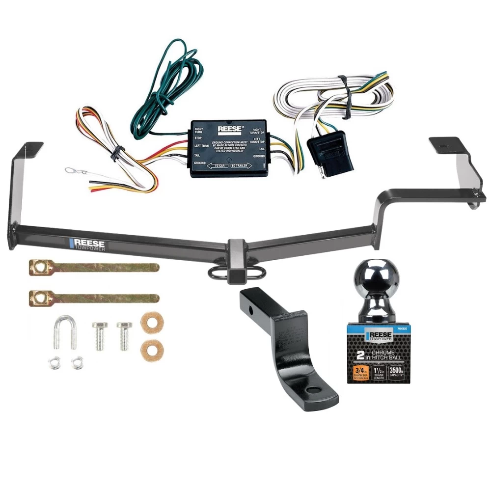 Custom Fit Trailer Hitch Wiring Harness (Requires Splicing) 1-1/4" Drop Ball-Mount w/ Pin/Clip 2" Chrome Ball Installation Hardware Installation Instructions 77139 119178 3593 7400820 Reese Trailer Tow Hitch 06-11 Honda Civic Complete Package W Reese Trailer Tow Hitch For 06-11 Honda Civic Complete Package w/ Wiring and 2" Ball