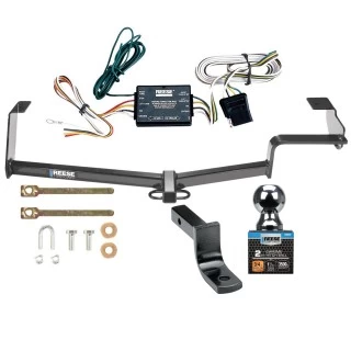 Custom Fit Trailer Hitch Wiring Harness (Requires Splicing) 1-1/4" Drop Ball-Mount w/ Pin/Clip 2" Chrome Ball Installation Hardware Installation Instructions 77139 119178 3593 7400820 Reese Trailer Tow Hitch 06-11 Honda Civic Complete Package W Reese Trailer Tow Hitch For 06-11 Honda Civic Complete Package w/ Wiring and 2" Ball
