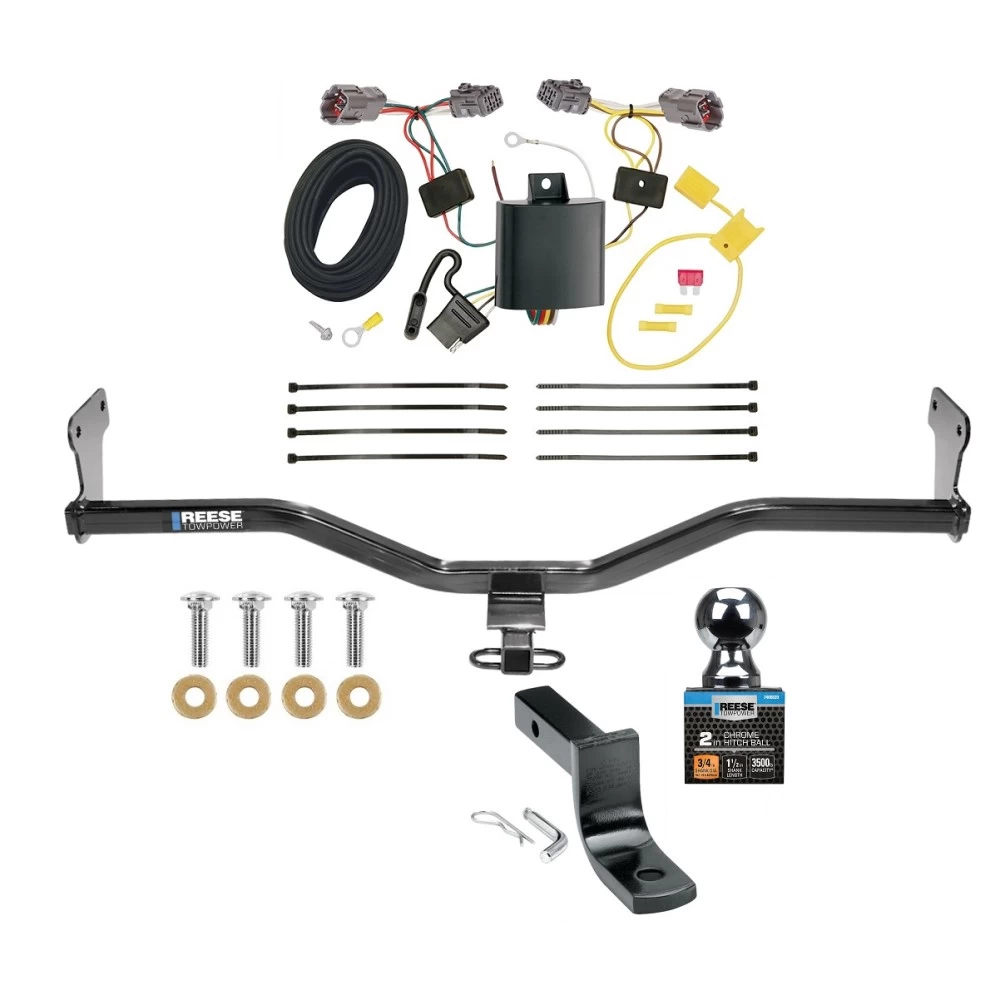 Reese Trailer Tow Hitch For 10-13 KIA Soul w/ LED Taillights Complete Package w/ Wiring Draw Bar and 1-7/8" Ball