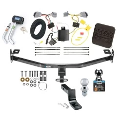 Reese Trailer Tow Hitch For 12-18 Ford Focus Sedan Ultimate Package w/ Wiring 1-7/8" & 2" Ball and Lock
