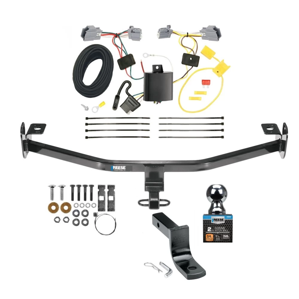 Reese Trailer Tow Hitch For 12-18 Ford Focus Sedan Complete Package w/ Wiring and 2" Ball