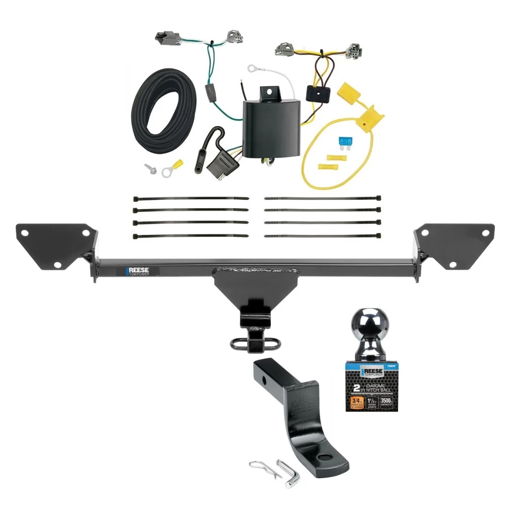 Reese Trailer Tow Hitch For 16-19 Chevy Cruze (New Body Style, Sedan ONLY) Complete Package w/ Wiring and 2" Ball