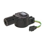 7-Way RV Round Tow Plug Harness Flat Pin to 4-Flat Wiring Harness Tow Plug Kit Adapter w/42" Retractable 4-Flat Wiring Harness Tow Plug Kit