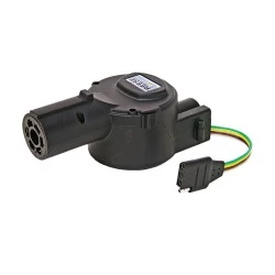 7-Way RV Round Tow Plug Harness Flat Pin to 4-Flat Wiring Harness Tow Plug Kit Adapter w/42" Retractable 4-Flat Wiring Harness Tow Plug Kit