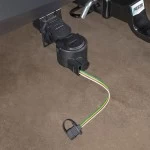 7-Way RV Round Tow Plug Harness Flat Pin to 4-Flat Wiring Harness Tow Plug Kit Adapter w/42" Retractable 4-Flat Wiring Harness Tow Plug Kit