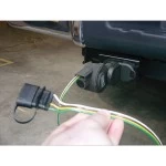 7-Way RV Round Tow Plug Harness Flat Pin to 4-Flat Wiring Harness Tow Plug Kit Adapter w/42" Retractable 4-Flat Wiring Harness Tow Plug Kit