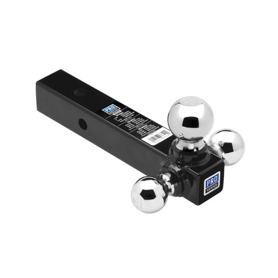 80426 Draw-Tite Tri-Ball Trailer Hitch Ball Mount 10000 lbs. Capacity Fits 2 inch Receiver Black Tri Ball Triple 1-7/8" 2" and 2-5/16" Balls Ball Mount Draw-Bar 2" Sq. Hollow Shank Tow Ball