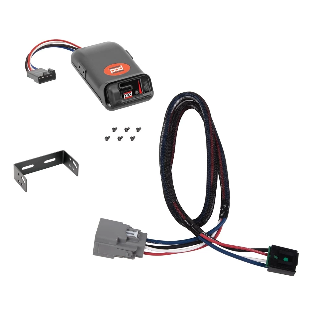 Trailer Brake Control For 20-25 Jeep Gladiator 18-25 Wrangler JL w/ Plug Play Wiring Adapter Electric Trailer Brakes Module Box Controller Pro Series POD