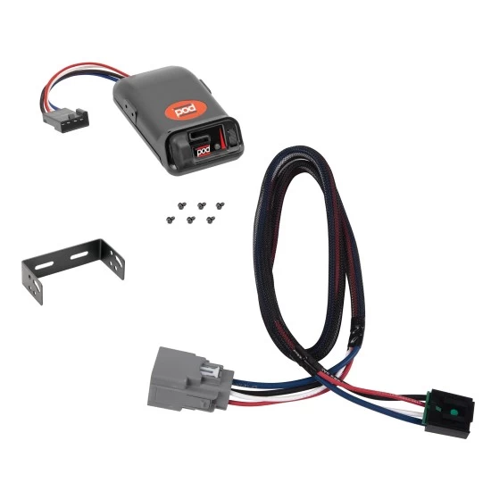 Trailer Brake Control For 20-25 Jeep Gladiator 18-25 Wrangler JL w/ Plug Play Wiring Adapter Electric Trailer Brakes Module Box Controller Pro Series POD