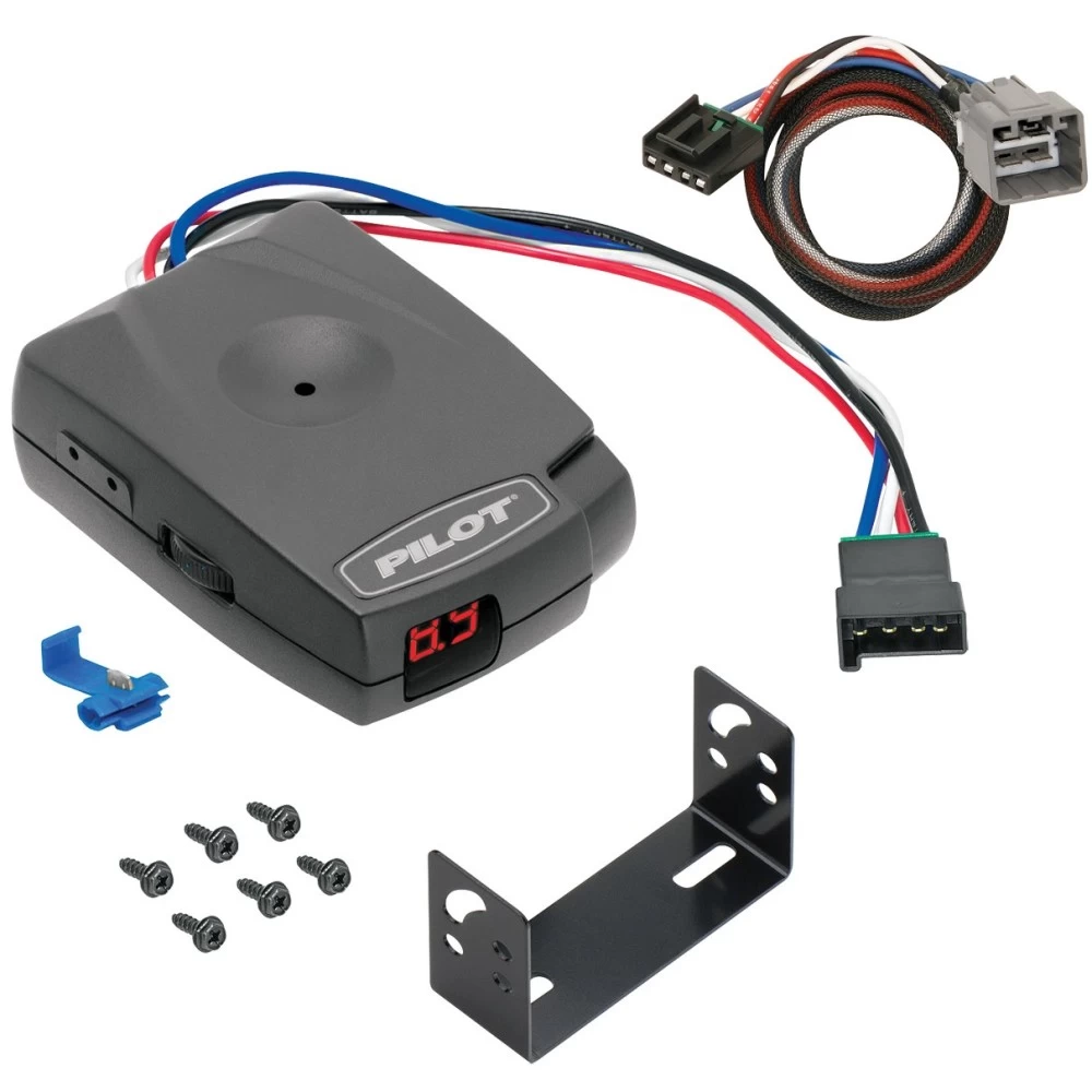 Trailer Brake Control for 14-23 Jeep Cherokee w/ Plug Play Wiring Adapter Eletric Trailer Brakes Module Box Controller Pro Series Pilot