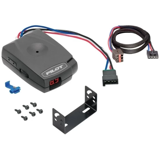 Trailer Brake Control for 94-97 Ford F-250 350 F-Super Duty 1997 Heavy Duty 97-99 F-250 Light Duty 99-04 F-350 450 550 Super Duty w/ Plug Play Wiring Adapter Eletric Trailer Brakes Module Box Controller Pro Series Pilot