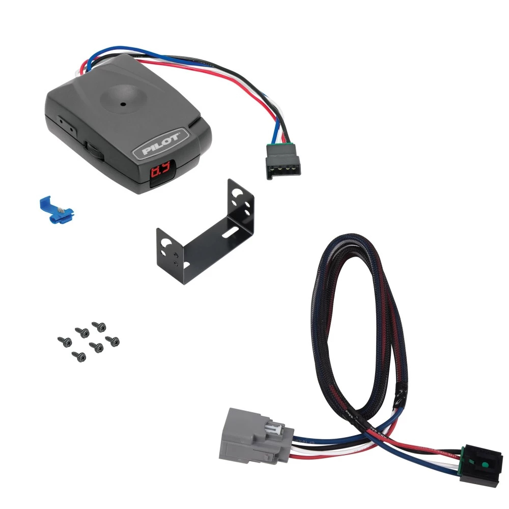 Trailer Brake Control For 20-25 Jeep Gladiator 18-25 Wrangler JL w/ Plug Play Wiring Adapter Electric Trailer Brakes Module Box Controller Pro Series Pilot