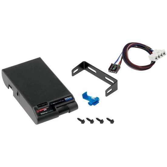 Trailer Brake Control for 95-09 Dodge Ram 1500 2500 3500 08-09 4500 5500 w/ Plug Play Wiring Adapter Eletric Trailer Brakes Module Box Controller Brakeman Compact Reese