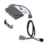 Trailer Brake Control For 20-25 Jeep Gladiator 18-25 Wrangler JL w/ Plug Play Wiring Adapter Electric Trailer Brakes Module Box Controller Brakeman Compact Reese