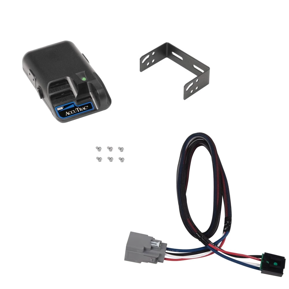 Trailer Brake Control For 20-25 Jeep Gladiator 18-25 Wrangler JL w/ Plug Play Wiring Adapter Reese Brakeman IV Electric Trailer Brakes Module Box Controller