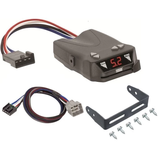 Trailer Brake Control for 15-18 Ram 1500 19-24 Classic 19-25 New Body 15-24 2500 3500 4500 5500 w/ Plug Play Wiring Adapter Reese Brakeman IV Eletric Trailer Brakes Module Box Controller