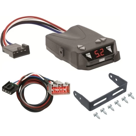 Trailer Brake Control for 08-16 Ford F-250 350 450 550 Super Duty w/ Plug Play Wiring Adapter Reese Brakeman IV Eletric Trailer Brakes Module Box Controller