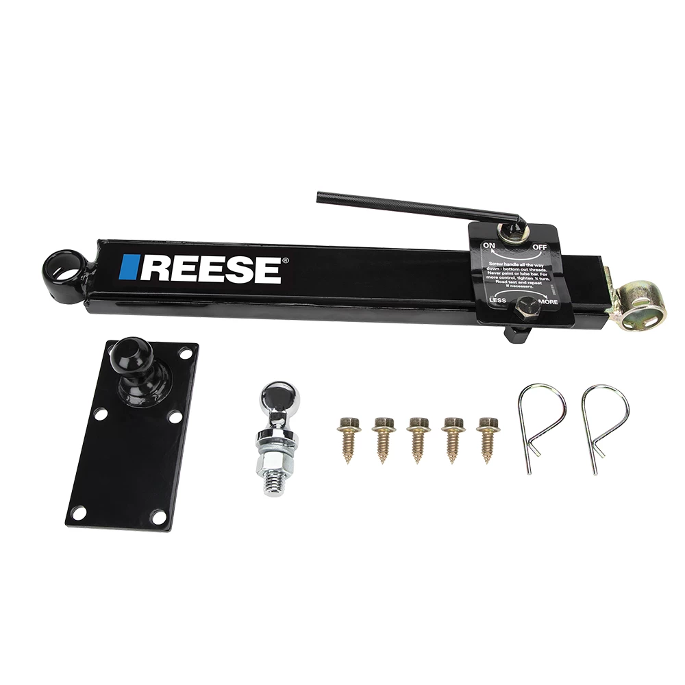 83660 26003 Reese Reese Friction Sway Control Kit Ball Plate Hardware Ball and Sway Control Bracket 2" Ball Mounts Class 3 and 4 Reese Friction Sway Control Kit w/ Ball Plate Hardware Ball and Sway Control Bracket for 2" Ball Mounts Class 3 and 4