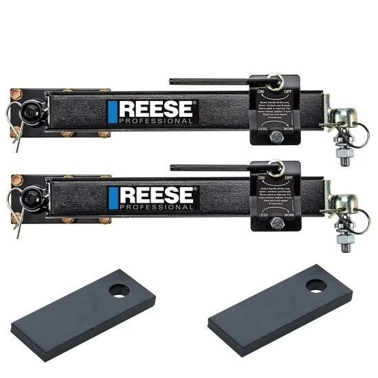 83660 83660 3442 3442 Reese Reese Dual Friction Sway Control Kit 2 Weld On Sway Control Tabs Includes Ball Plate Hardware Ball and Sway Control Bracket Reese Dual Friction Sway Control Kit w/ 2 Weld On Sway Control Tabs Includes Ball Plate Hardware Ball and Sway Control Bracket