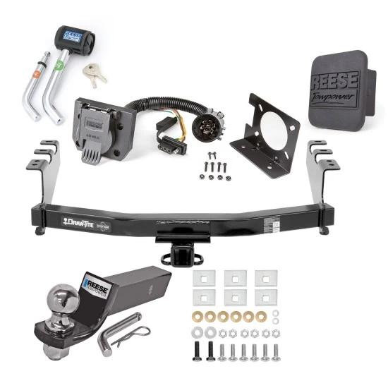 Reese Trailer Tow Hitch For 14-18 Chevy Silverado GMC Sierra 1500 (2019 LD & Legacy) Deluxe Package Wiring 2" Ball and Lock