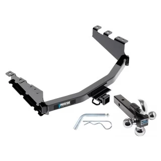 Reese Trailer Tow Hitch Receiver For 14-18 Chevy Silverado GMC Sierra 1500 2019 LD Legacy w/Tri-Ball Triple Ball 1-7/8" 2" 2-5/16"
