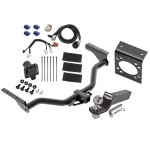 Reese Complete Tow Package For 13-20 Nissan Pathfinder 14-20 INFINITI QX60 2013 JX35 w/ 7-Way RV Wiring Harness Kit 2" Ball and Mount Bracket 2" Receiver Class 3