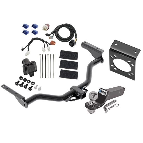 Reese Complete Tow Package For 13-20 Nissan Pathfinder 14-20 INFINITI QX60 2013 JX35 w/ 7-Way RV Wiring Harness Kit 2" Ball and Mount Bracket 2" Receiver Class 3
