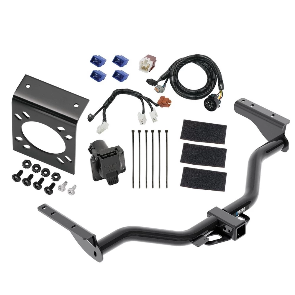 Reese Trailer Tow Hitch w/ 7-Way RV Wiring For 13-20 Nissan Pathfinder 14-20 INFINITI QX60 2013 JX35 w/ Existing USCAR 7-way Harness Kit Mounting Bracket 2" Tow Receiver Class 3