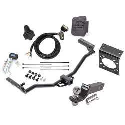 Reese Complete Tow Package For 11-19 Ford Explorer w/ 7-Way RV Wiring Harness Kit 2" Ball and Mount Bracket Lock Cover