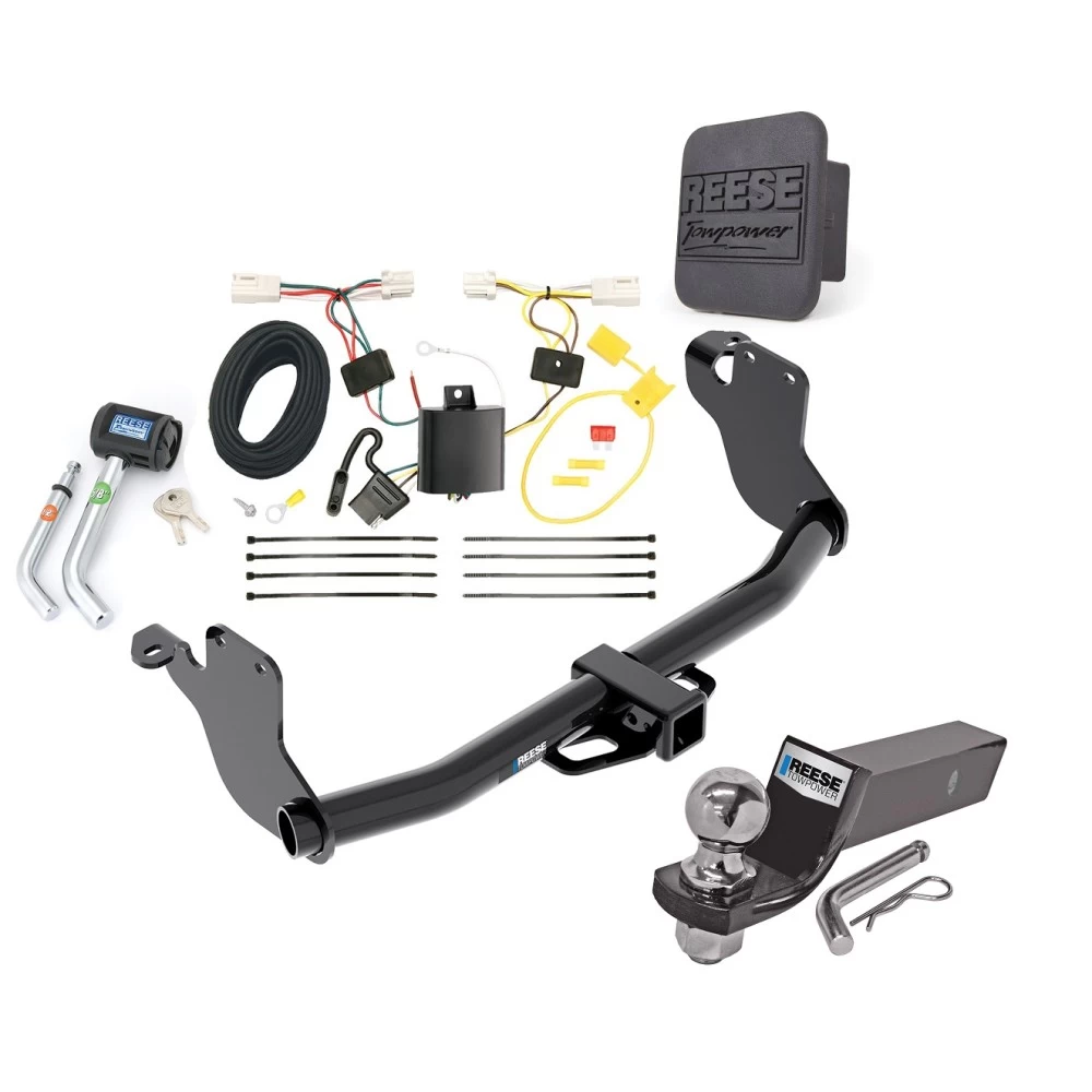 Reese Trailer Tow Hitch For 11-19 Mitsubishi Outlander Sport 11-12 RVR w/ LED Taillights Deluxe Package Wiring 2" Ball and Lock