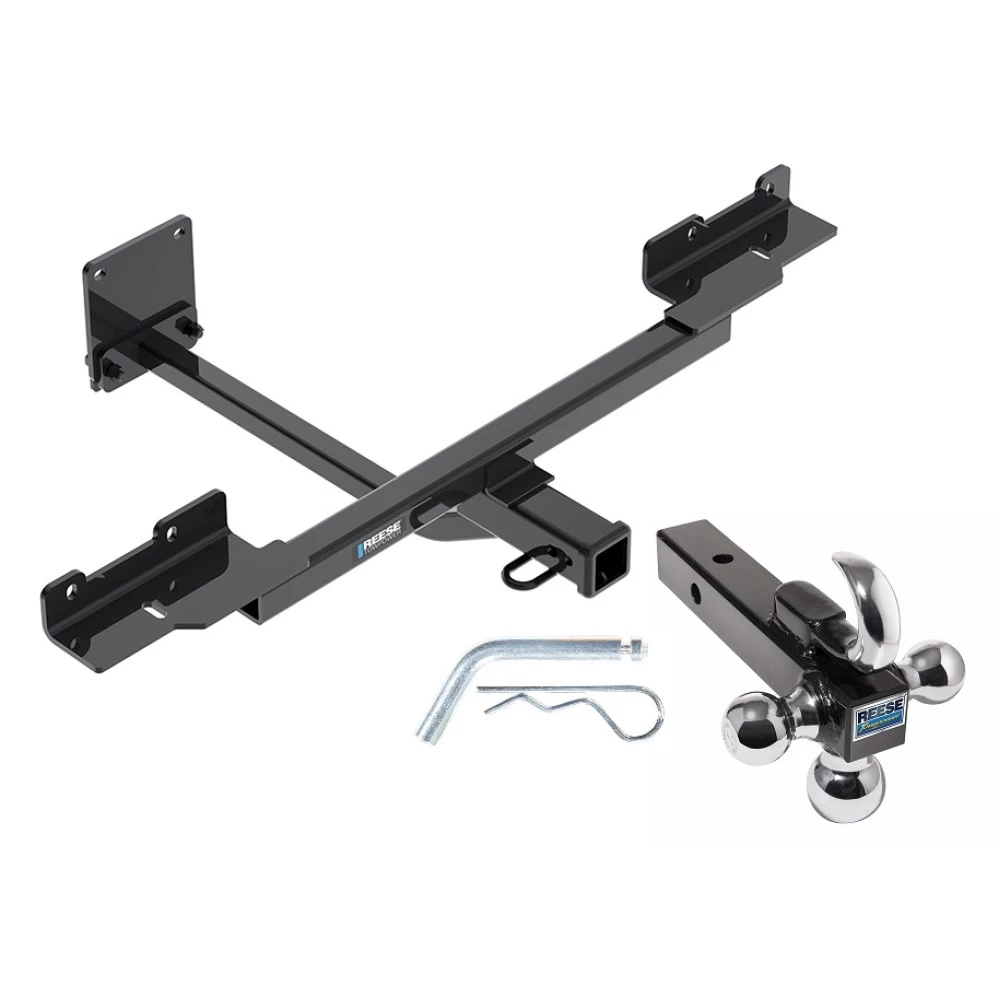 Reese Trailer Tow Hitch Receiver For 12-15 Mercedes ML350 w/o Active Curve System 16-18 GLE SUV Except AMG w/Tri-Ball Triple Ball 1-7/8" 2" 2-5/16"