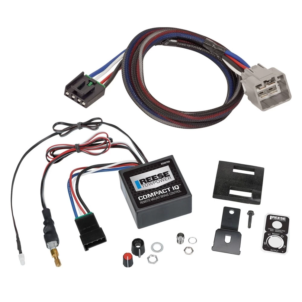 Reese Compact IQ Hidden Trailer Brake Control for 15-18 Ram 1500 19-24 Classic 19-25 New Body 15-24 2500 3500 4500 5500 w/ Plug Play Wiring Adapter Proportional Module Box Controller 1-3 Axle