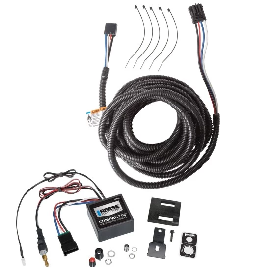 Reese Compact IQ Hidden Trailer Brake Control for 07-26 BMW X5 w/ Factory 7-Way w/ Plug Play Wiring Adapter Proportional Trailer Brakes Module Box Controller 1-3 Axle