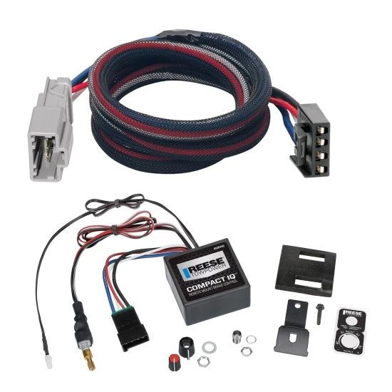 Reese Compact IQ Hidden Trailer Brake Control For 16-25 Honda Pilot 19-25 Passport w/ Plug Play Wiring Adapter Proportional Trailer Brakes Module Box Controller 1-3 Axle